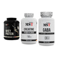MST Marken-Trio: Best Whey Protein + Creatine HCL + GABA 1000mg – alle enthaltenen Artikel