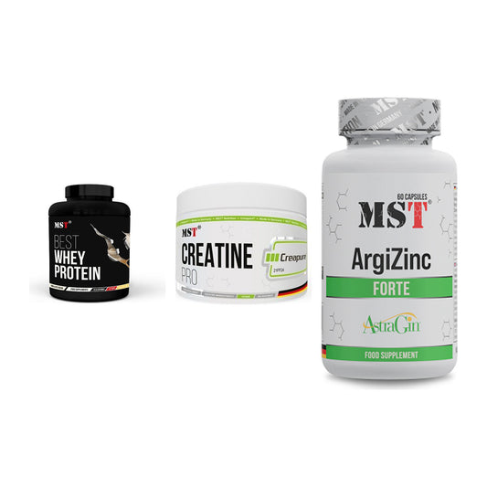 MST Marken-Trio: Best Whey + Creatin Pro + ArgiZinc Forte – alle enthaltenen Artikel