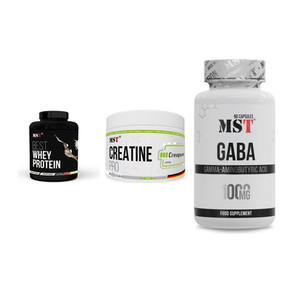 MST Marken-Trio: Best Whey + Creatin Pro + GABA 1000mg – alle enthaltenen Artikel