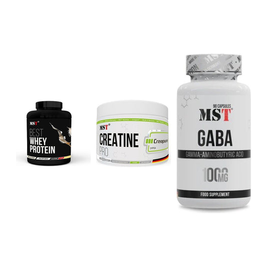 MST Marken-Trio: Best Whey + Creatin Pro + GABA 1000mg – alle enthaltenen Artikel