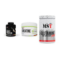 MST Marken-Trio: Best Whey Protein + Creatin Pro CREAPURE + Glutamine – alle enthaltenen Artikel