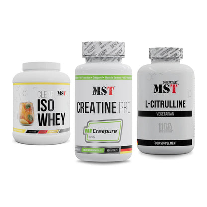 MST Marken-Trio: Iso Clear + Creatine Pro CREAPURE + Citrulline – alle enthaltenen Artikel