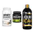 BioTech USA Marken-Trio: Whey Shake + Crea Zero + Liquid BCAA – alle enthaltenen Artikel