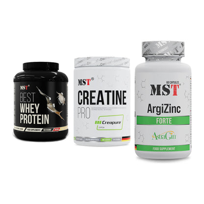 MST Marken-Trio: Best Whey + Creatin Pro + ArgiZinc Forte – alle enthaltenen Artikel