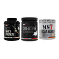 MST Marken-Trio: Best Whey + Creatin Monohyd + BCAA Huge 200 – alle enthaltenen Artikel