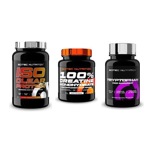 Scitec Nutrition Marken-Trio: IsoClear + Creatine + 1 weitere – alle enthaltenen Artikel