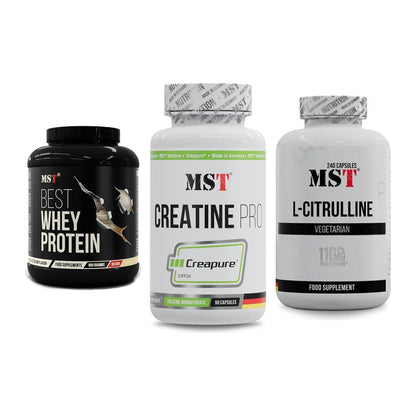 MST Marken-Trio: Best Whey + Creatine Pro + Citrulline – alle enthaltenen Artikel