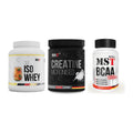 MST Marken-Trio: Iso Clear + Creatin Monohyd + BCAA 1000 (90 – alle enthaltenen Artikel