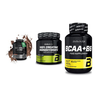 BioTech USA Marken-Trio: Iso Whey Zero + Creatine + BCAA+B6 100