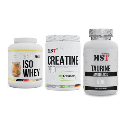 MST Marken-Trio: Iso Clear + Creatin Pro CREAPURE + Taurine – alle enthaltenen Artikel