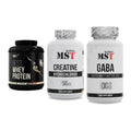 MST Marken-Trio: Best Whey Protein + Creatine HCL + GABA 1000mg – alle enthaltenen Artikel