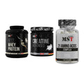 MST Marken-Trio: Best Whey + Creatin Monohyd + 21 Amino Acids – alle enthaltenen Artikel