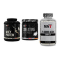 MST Marken-Trio: Best Whey + Creatin Monohyd + 21 Amino Acids – alle enthaltenen Artikel