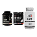 MST Marken-Trio: Best Whey Protein + Creatin Monohydrate + GABA 1000mg – alle enthaltenen Artikel