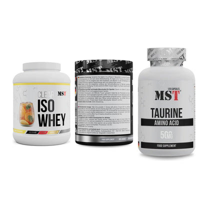 MST Marken-Trio: Iso Clear + Creatin Monohydrate + Taurine – alle enthaltenen Artikel