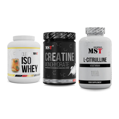 MST Marken-Trio: Iso Clear + Creatin Monohydrate + Citrulline – alle enthaltenen Artikel