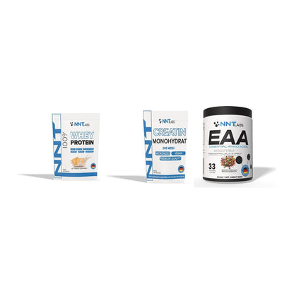 NNT Labs Marken-Trio: Whey + Creatin Monohydrat + EAA – alle enthaltenen Artikel