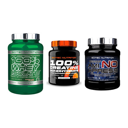 Scitec Nutrition Marken-Trio: Whey Isolate + Creatine + 1 weitere – alle enthaltenen Artikel