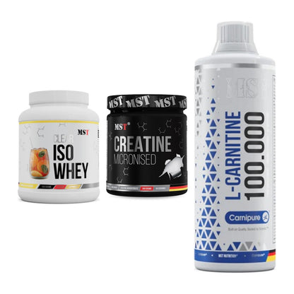 MST Marken-Trio: Iso Clear + Creatin Monohyd + L-Carnitine – alle enthaltenen Artikel