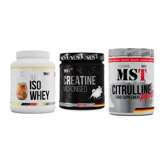 MST Marken-Trio: Iso Clear + Creatin Monohyd + Citrulline – alle enthaltenen Artikel
