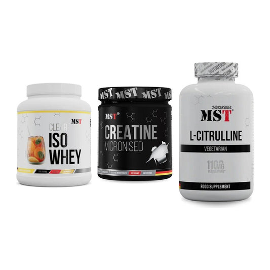 MST Marken-Trio: Iso Clear + Creatin Monohydrate + Citrulline – alle enthaltenen Artikel