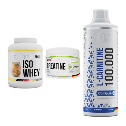 MST Marken-Trio: Iso Clear + Creatin Pro + L-Carnitine – alle enthaltenen Artikel
