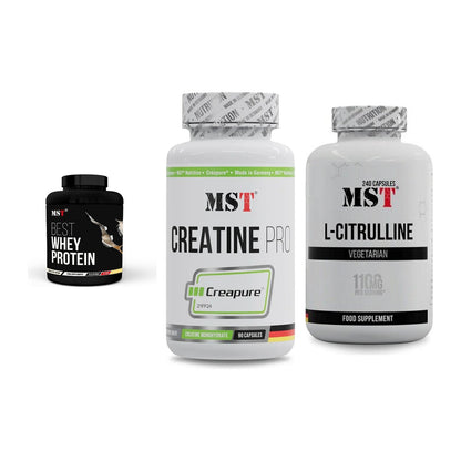 MST Marken-Trio: Best Whey + Creatine Pro + Citrulline – alle enthaltenen Artikel