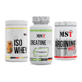 MST Marken-Trio: Iso Clear + Creatine Pro CREAPURE + Arginine HCL – alle enthaltenen Artikel