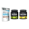 BioTech USA Marken-Trio: 100% Pure + Creatine + EAA Zero 350g – alle enthaltenen Artikel