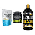 BioTech USA Marken-Trio: 100% Pure + Creatine + Liquid BCAA – alle enthaltenen Artikel