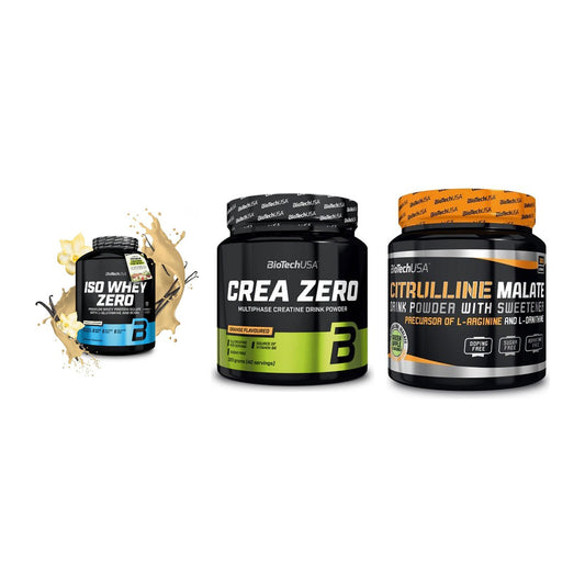 BioTech USA Marken-Trio: Iso Whey Zero + Crea Zero + Citrulline – alle enthaltenen Artikel