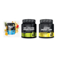 BioTech USA Marken-Trio: Iso Whey Zero + Creatine + Amino Energy
