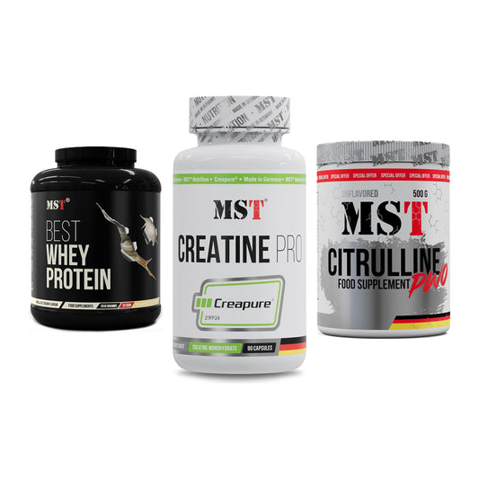 MST Marken-Trio: Best Whey + Creatine Pro + Citrulline – alle enthaltenen Artikel