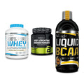 BioTech USA Marken-Trio: 100% Pure + Creatine + Liquid BCAA – alle enthaltenen Artikel