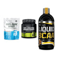 BioTech USA Marken-Trio: 100% Pure + Creatine + Liquid BCAA – alle enthaltenen Artikel