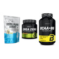 BioTech USA Marken-Trio: 100% Pure Whey + Crea Zero + BCAA+B6 200 Tabl – alle enthaltenen Artikel