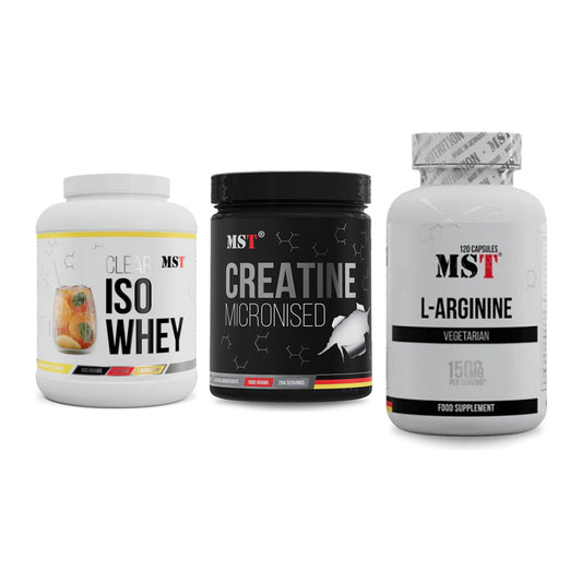 MST Marken-Trio: Iso Clear + Creatin Monohyd + L-Arginine 120 – alle enthaltenen Artikel