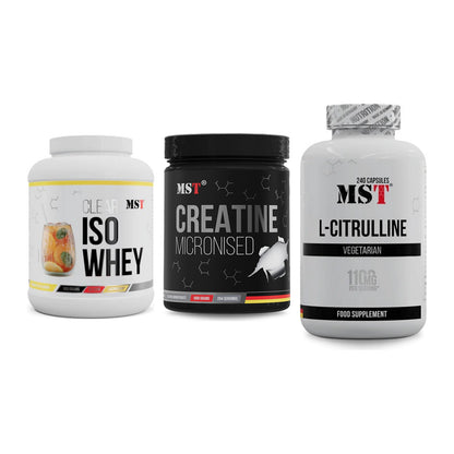 MST Marken-Trio: Iso Clear + Creatin Monohydrate + Citrulline – alle enthaltenen Artikel