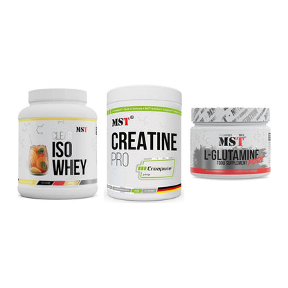 MST Marken-Trio: Iso Clear + Creatin Pro CREAPURE + Glutamine – alle enthaltenen Artikel