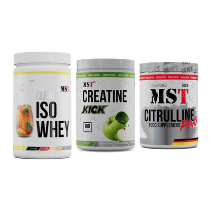 MST Marken-Trio: Iso Clear + Creatine Kick + Citrulline – alle enthaltenen Artikel