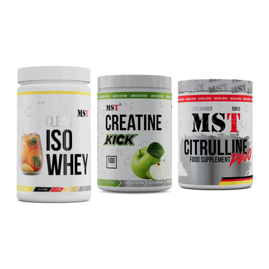 MST Marken-Trio: Iso Clear + Creatine Kick + Citrulline – alle enthaltenen Artikel
