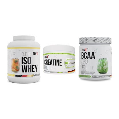 MST Marken-Trio: Iso Clear + Creatin Pro CREAPURE + BCAA Zero – alle enthaltenen Artikel