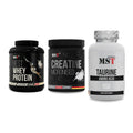 MST Marken-Trio: Best Whey Protein + Creatin Monohydrate + Taurine – alle enthaltenen Artikel