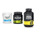 BioTech USA Marken-Trio: 100% Pure + Creatine + Mega Amino – alle enthaltenen Artikel