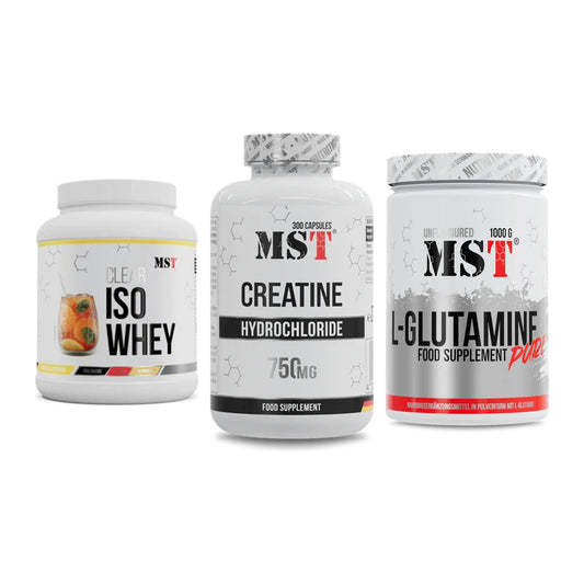 MST Marken-Trio: Iso Clear + Creatine HCL + Glutamine – alle enthaltenen Artikel