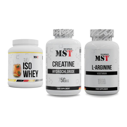 MST Marken-Trio: Iso Clear + Creatine HCL + L-Arginine 120 Kaps. – alle enthaltenen Artikel
