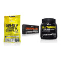 Olimp Marken-Trio: Whey Protein + Creatine Mega + L-Glutamine – alle enthaltenen Artikel