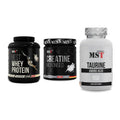 MST Marken-Trio: Best Whey Protein + Creatin Monohydrate + Taurine – alle enthaltenen Artikel
