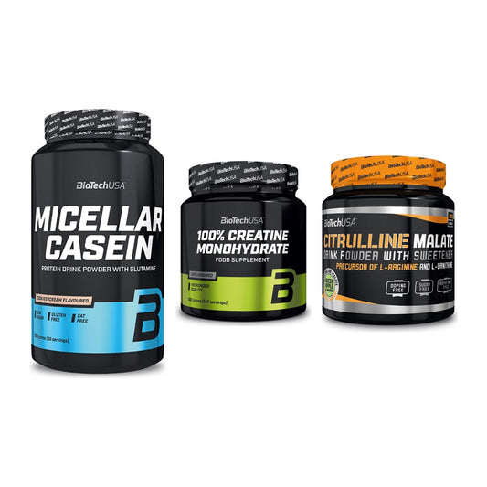 BioTech USA Marken-Trio: Micellar + Creatine + Citrulline – alle enthaltenen Artikel
