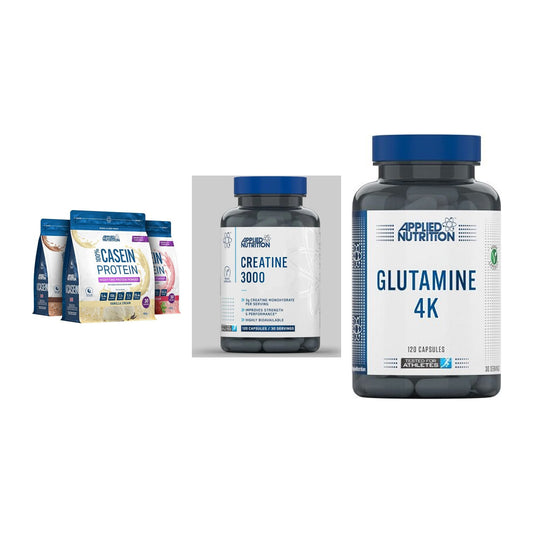 Applied Nutrition Marken-Trio: Nutrition 100% Casein + 2 weitere – alle enthaltenen Artikel